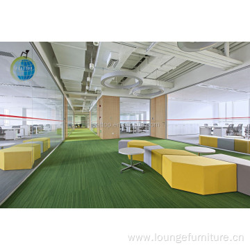 Customized Commercial Wooden Pu Leather Office Small Sofa